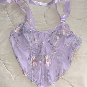 Fairy Floral Purple Corset